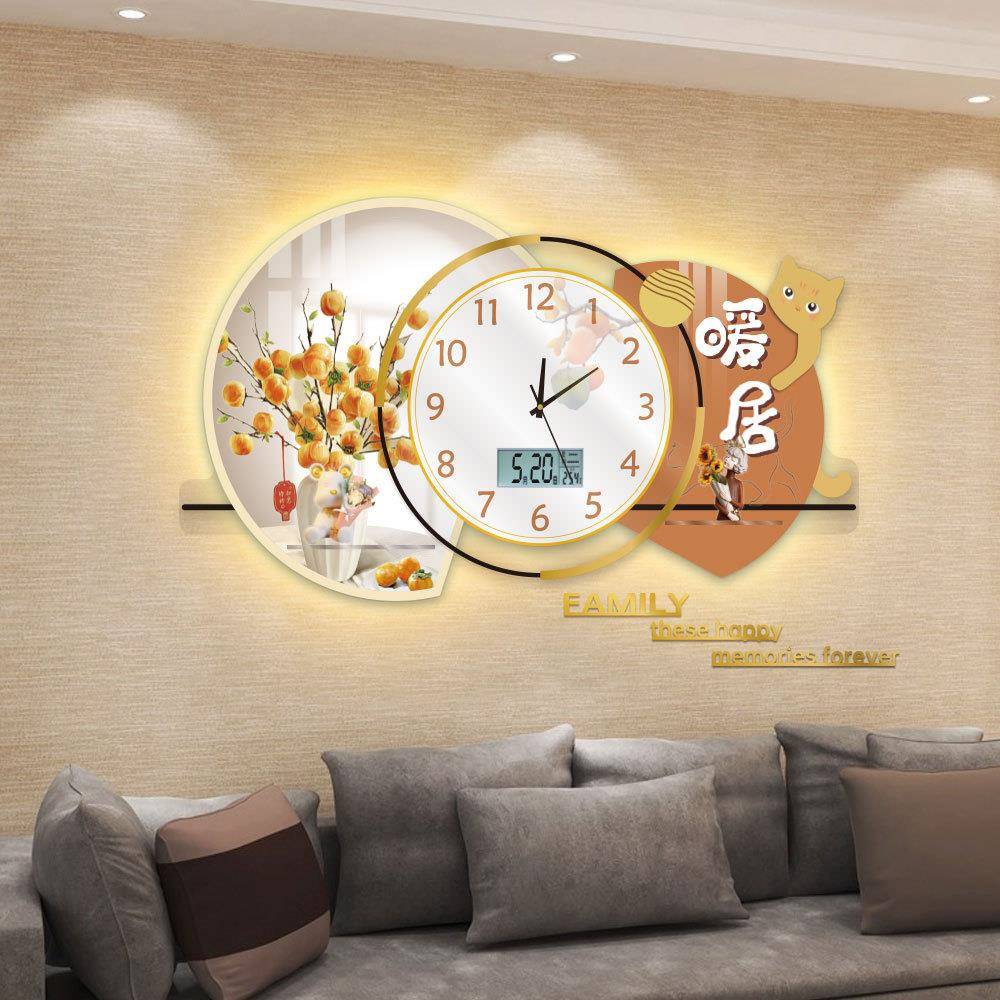 2025新款网红创意钟艺表挂钟厅高级感ADC12现代时餐厅装饰术客挂
