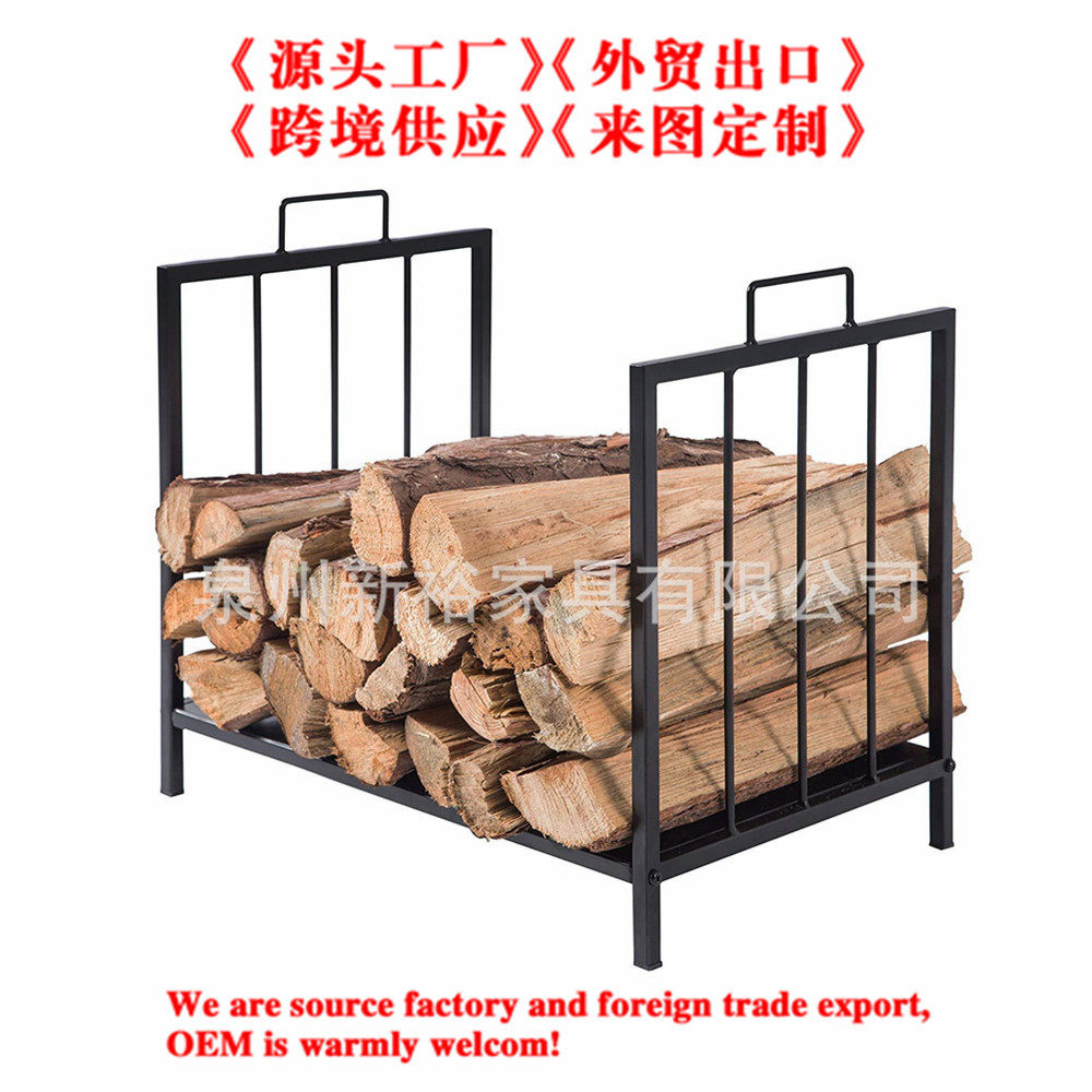 火柴架壁炉工具铁艺木柴堆放架置物架亚马逊热销爆款