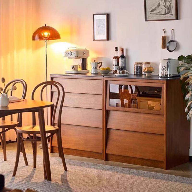 中古实木餐边柜复古带岩板储物柜小户型客厅展示柜厨房落地组合柜,收纳整理,烫衣板及配件,淘宝优惠券,粉丝福利购,淘宝优惠卷