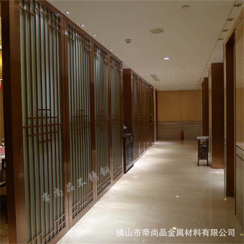 工厂直销不锈钢玄关隔断装饰屏风售楼部屏风隔断玫瑰金不锈钢屏风