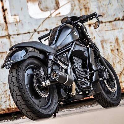 适用于叛逆者CMx250/CM500改装件轮毂罩通用封闭黑色复古装饰罩