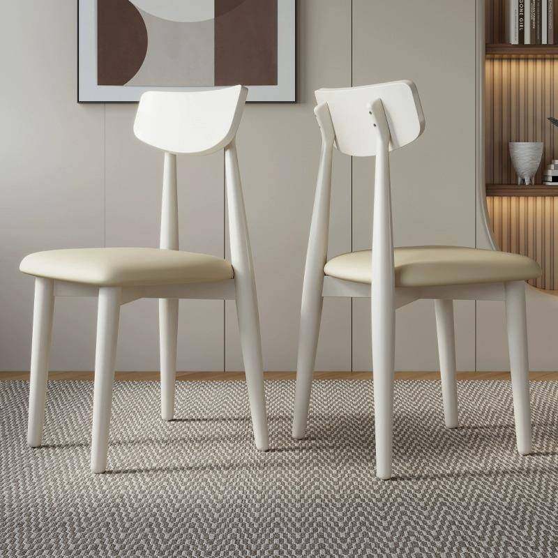 实木椅子餐椅家用现代原木风软包靠背椅餐厅酒店简约高级感餐桌椅