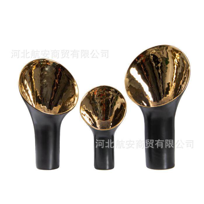 现代简约创意黑色陶瓷花瓶花器陶瓷工艺品桌面样板房茶几软装饰品,机械设备,其他机械设备,淘宝优惠券,粉丝福利购,淘宝优惠卷