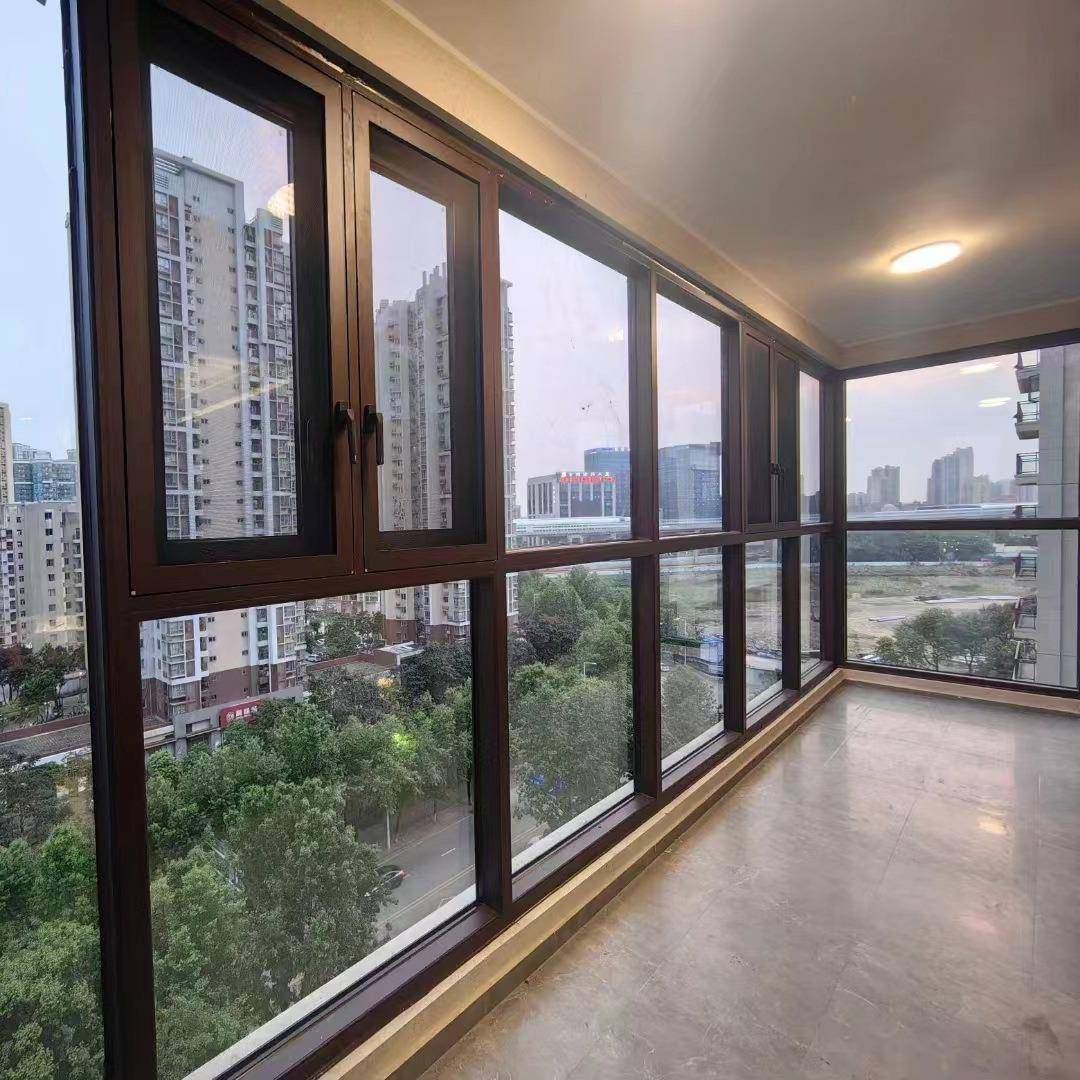 凤铝门窗封阳台钢化玻璃隔音窗平开窗110断桥铝系统窗户