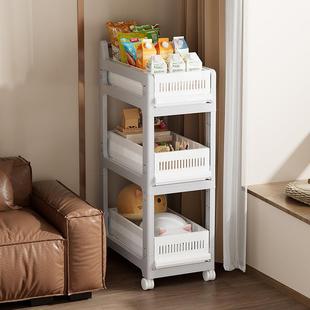 小推车置物架办公家用桌边整理收纳落地式多层可移动零售收纳架
