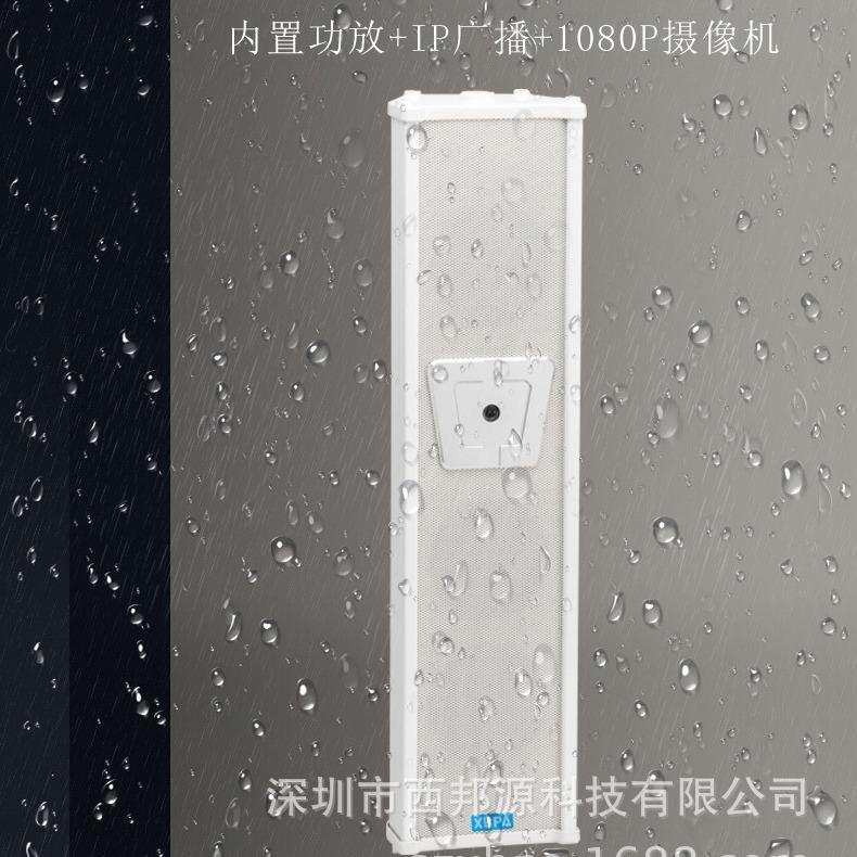 室外防水IP网络视频监控双向可视广播音柱安全监控与广播新选择