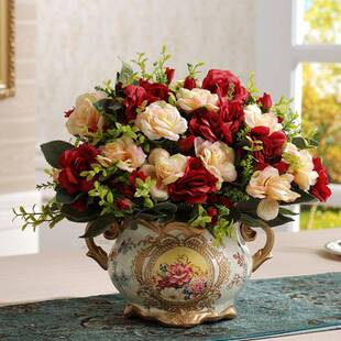 欧摆式复古陶瓷花瓶花器件创意时尚关卧客室厅508花瓶台面花瓶插