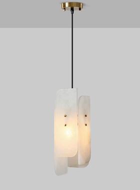 中式天然石主卧床室头小39575吊灯现代北欧入新户玄云关吧台餐厅