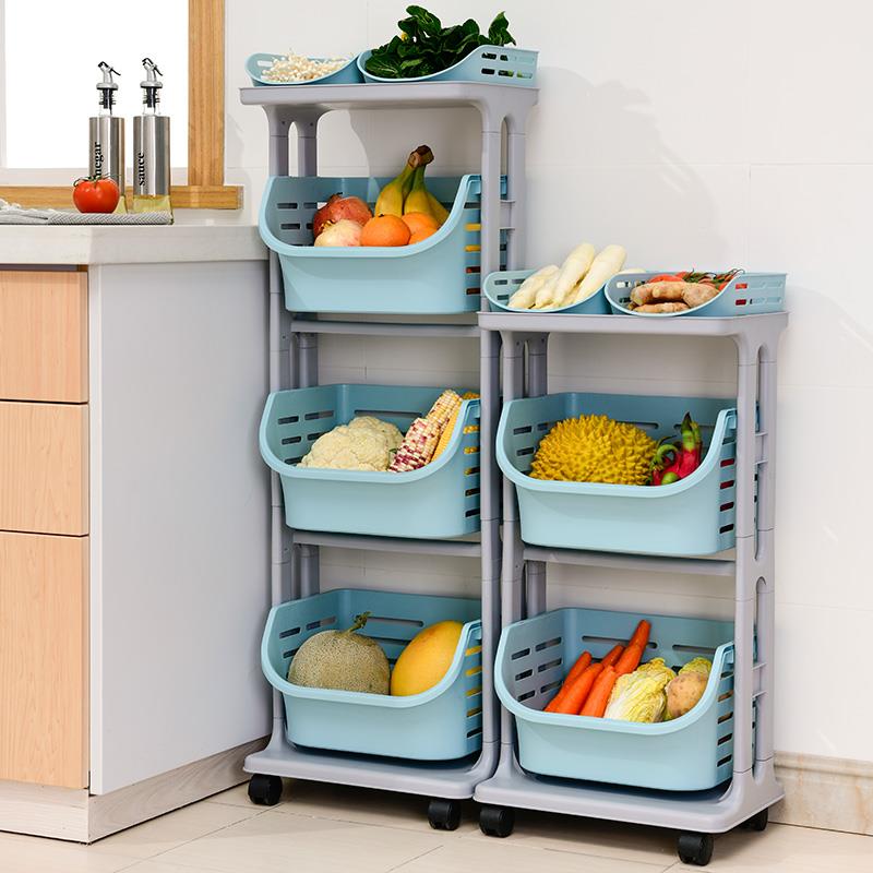 房蔬菜置洗物架厨落地层多多功能菜篮子放水果收纳筐用品FON家圣