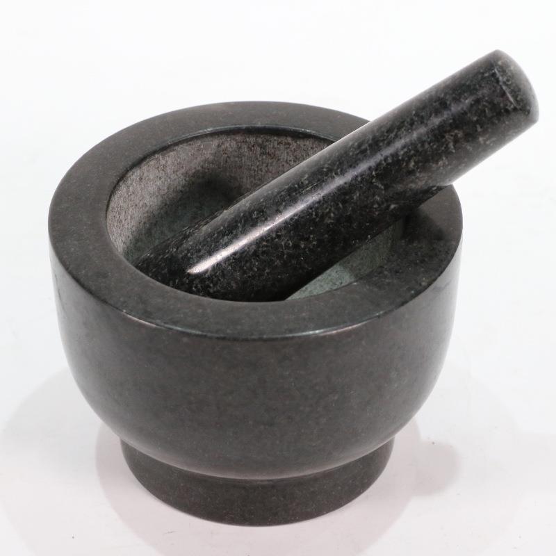 捣罐花器岗岩石臼14*10源蒜头厂家捣碎研磨器捣蒜动器手研磨石器