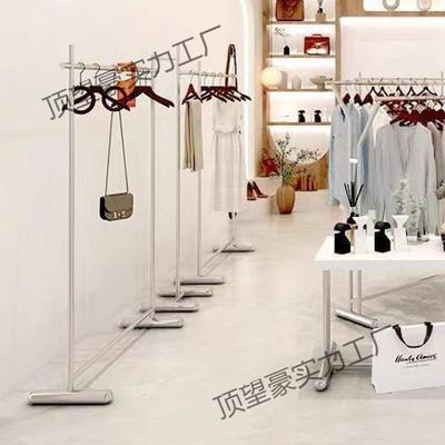 服装店展示架不锈钢简约落地式岛挂衣架819男女装店货陈中架列童