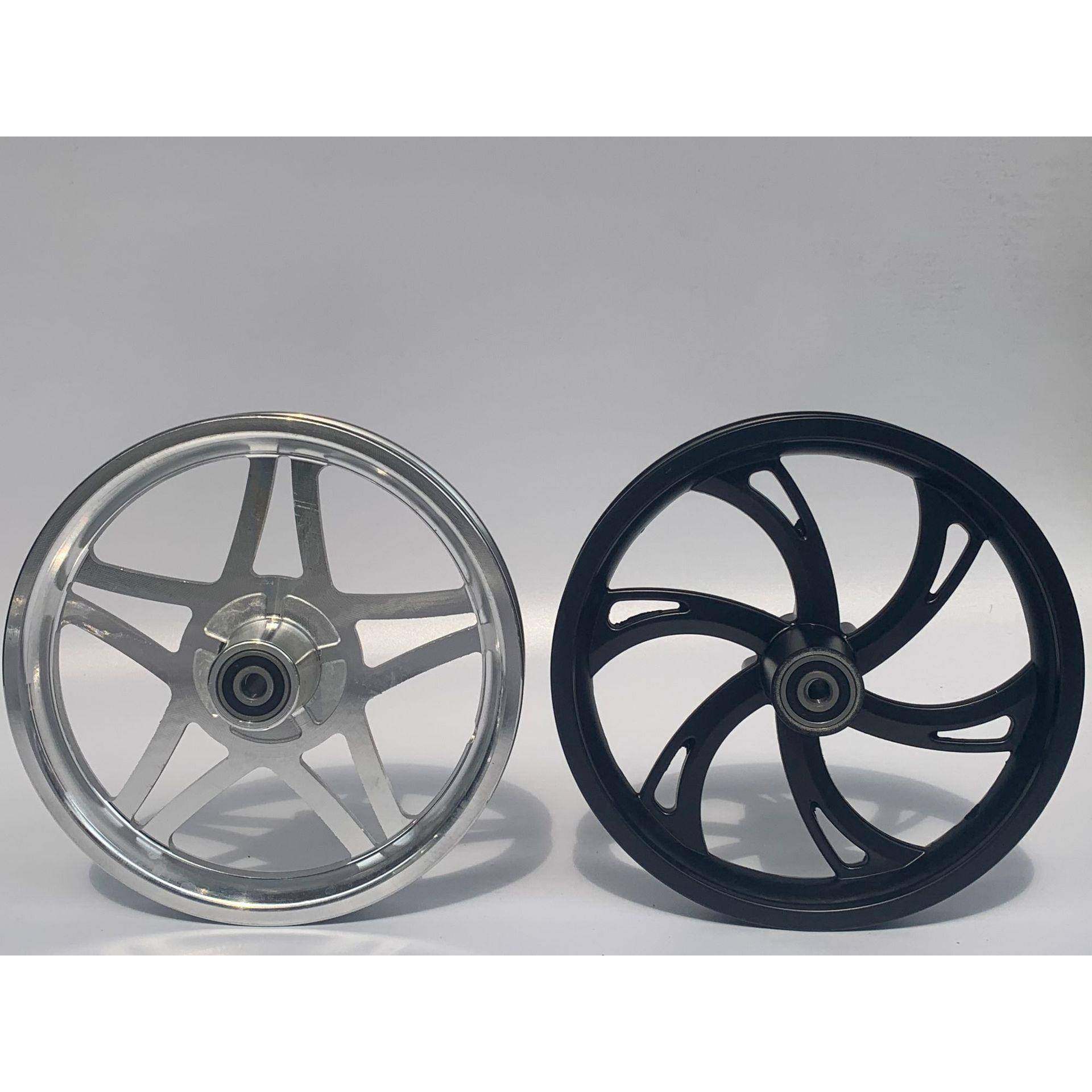 电动三轮铝合车金轮毂折12寸叠电动滑板车前后轮轮钢轮圈圈12寸