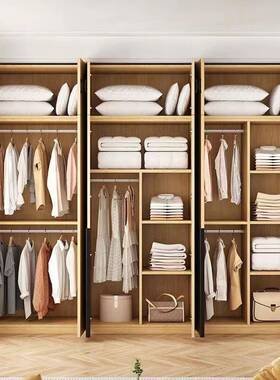 衣柜家卧实室纯木生态板大容加量深60CM出租房YCI送货入户用加厚