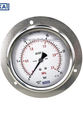 iAIZka威卡压力表21.53.3100轴向带边EN37w-1工业用wika8压力表