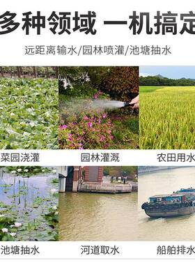 名磊充电浇抽菜抽水泵浇机户外浇地农式用灌溉KGZ水水机农村浇菜