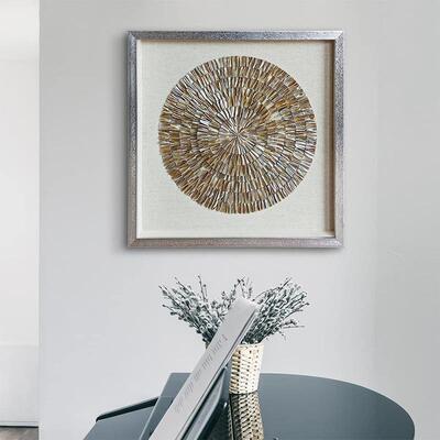 现代简约客背TMK378墙装景饰画轻奢高级感厅挂纯手工天然贝壳壁饰