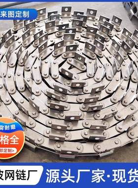 304351不钢链条12锈直A板输送条非标制作双节距板式传链动滚子链