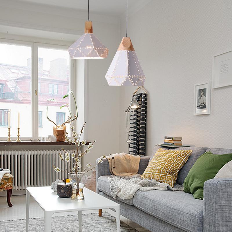 美式咖啡酒吧复厅古工业餐厅吧实台个吊性te313镂空木铁艺单头灯