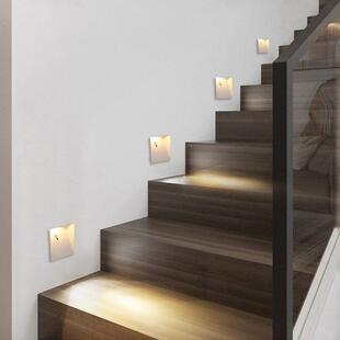 人体感应灯地脚嵌灯入式走廊过玄关见附件，入户无道边框楼梯踏步