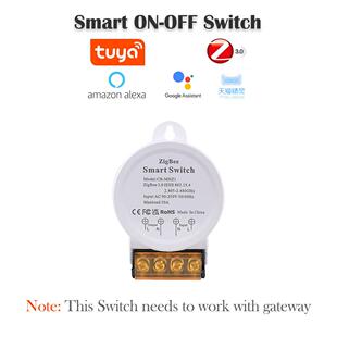ZigBee大功率30A通断器智能开关TuyaApp控制GoogleHome语音控制