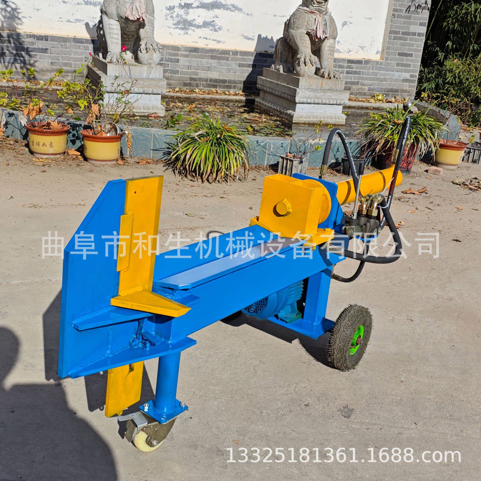 家用小型卧式劈柴机电动液压烧火柴破木机单相三相通用花柴机