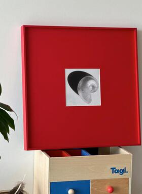 红色铝合金框现代极简艺术装饰画客厅卧室墙面小众高级感创意挂画