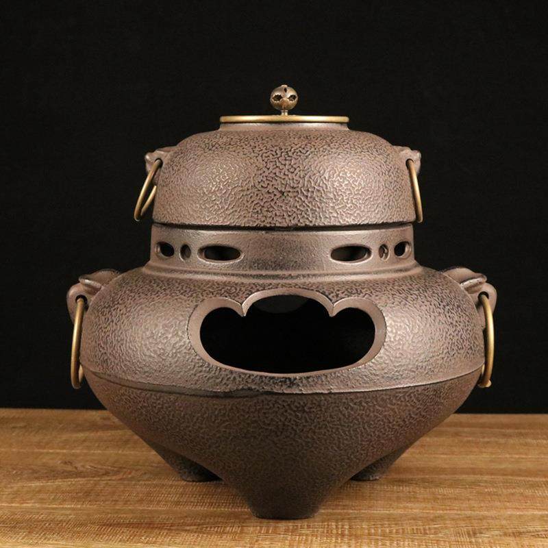 鬼面风炉铸铁木炭炉铸铁烧水铁壶专用煮茶炉日式火钵铸铁风炉,畜牧/养殖物资,畜牧/养殖器械,淘宝优惠券,粉丝福利购,淘宝优惠卷