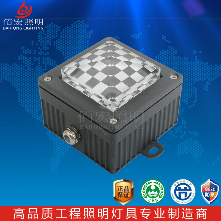 LED方形压铸点光源3W5W户外建筑装饰灯RGB单色DMX512七彩壁灯