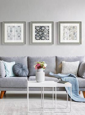 梦闲事简美复古小尺寸清新花卉玄关装饰画美式蓝色壁画墙面挂画