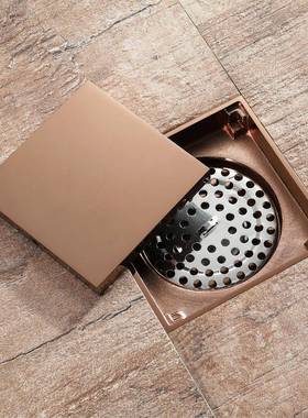 HIDE间E防P色卫生大排量铜臭芯排水HIDL004-地漏（玫瑰金金）HIDL