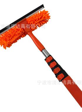 12FT铝合金伸缩加长杆器雪尼尔双面擦窗/刮水/器擦/窗刮143刮刀玻