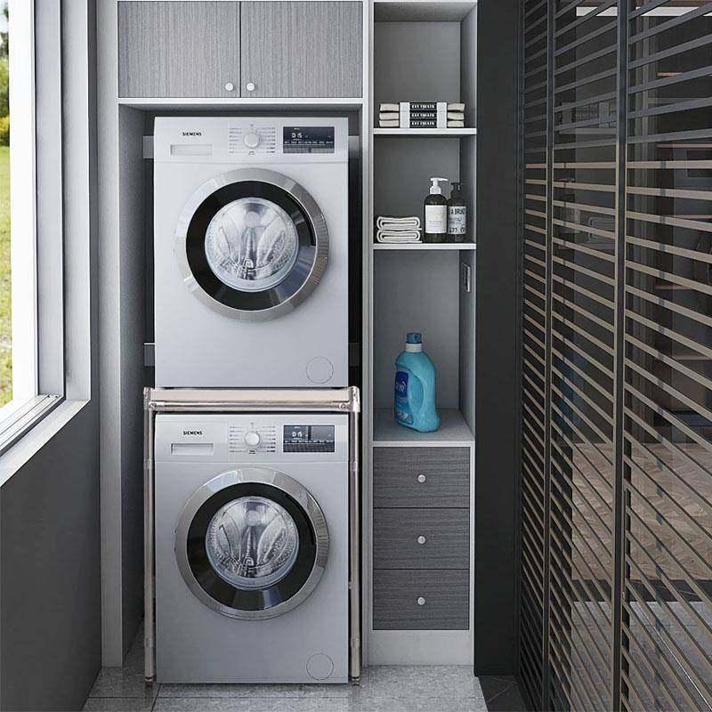 洗衣机置物架干机烘干衣机-放上架落地阳台洗碗机滚叠筒方收纳架