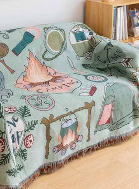 ns轻奢露营风毯ali-6779办公室午i睡午睡盖毯单人沙发毯沙发挂盖