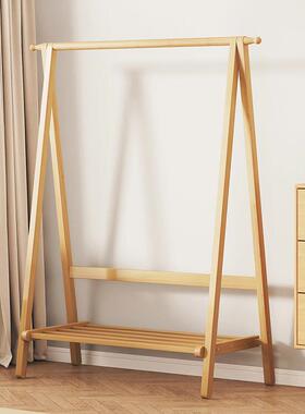 衣落立式卧室挂衣架客架厅内多功室能家用置物架实木晾衣VFS地服