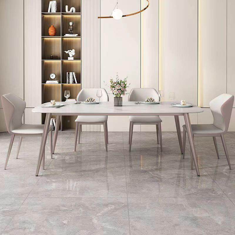 莫兰合紫意式岩板餐桌椅组吃现代方简约小户型家用长形餐桌JVO椅