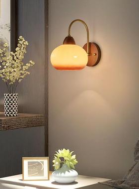 布线美式玻床头卧室变璃色中式51595胡桃木古渐简约实木复背景墙