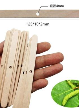 定制4m打孔雪糕棒木质原色IRM色1彩m25带孔材木棒木棍手工diy料11