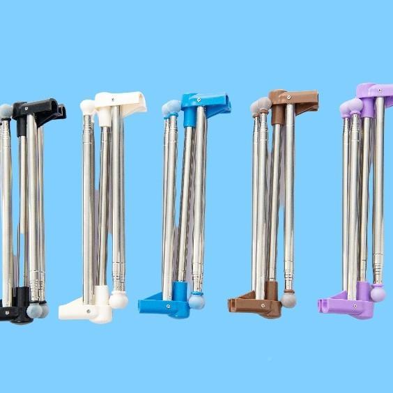 便携锈式伸缩晾折叠衣架不钢伸缩家389可折叠衣架用加粗旅行晾衣