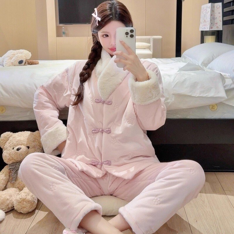 睡衣女国风新中式可爱家居服