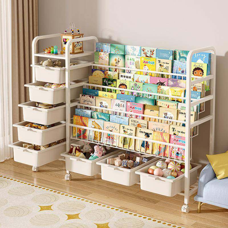 儿童书架玩具二合一收纳架落地阅读绘本架家用宝宝多层置物架书柜,鲜花速递/花卉仿真/绿植园艺,割草机/草坪机,淘宝优惠券,粉丝福利购,淘宝优惠卷