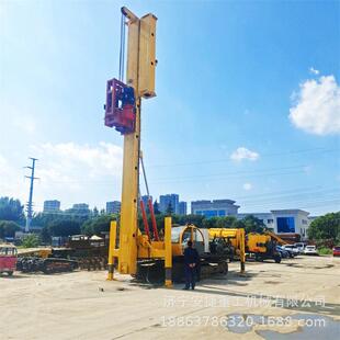 折叠塔架长螺旋打桩机钻孔灌浆一杆成孔15米履带cfg长螺旋钻机