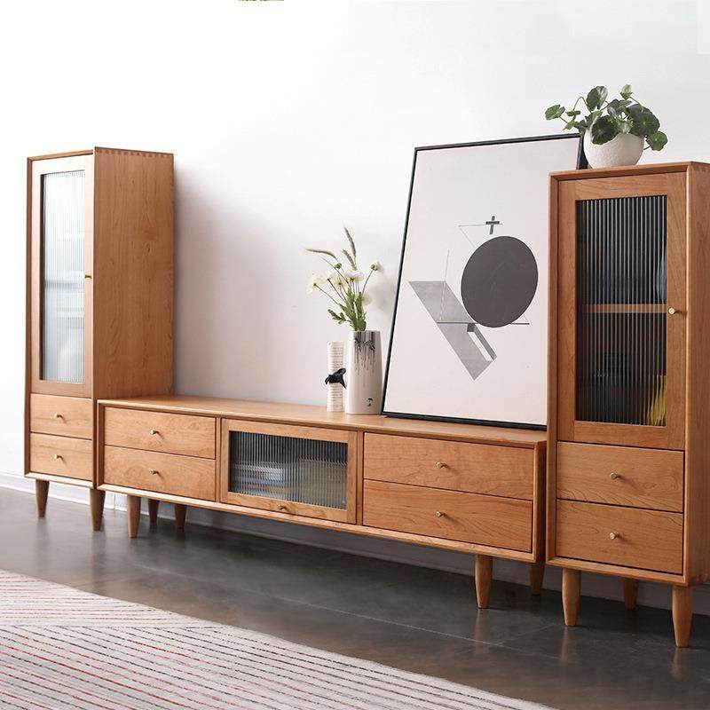 云端樱桃木电视柜北欧实木电视柜茶几组合简约现代日式橡木客厅,鲜花速递/花卉仿真/绿植园艺,割草机/草坪机,淘宝优惠券,粉丝福利购,淘宝优惠卷
