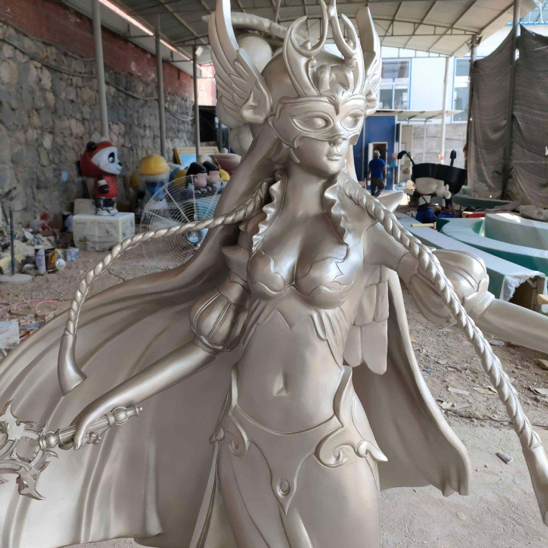 定制女神雕像玻璃钢室内装饰小品人物模型精灵翅膀科幻雕塑摆件