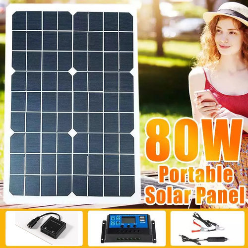 20W50W30W柔性太阳能板汽车电池充电USBDC双输出太阳能板