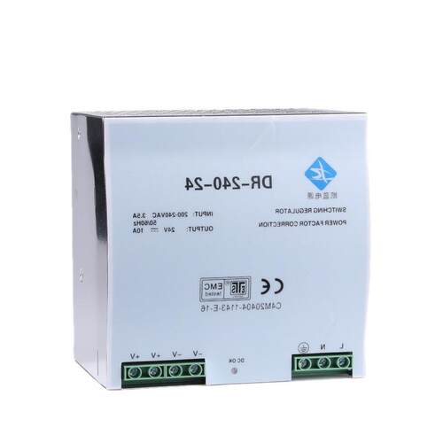 现货开关电源DR-240-24/1224V10A导轨式安装工业电源质保3年现货
