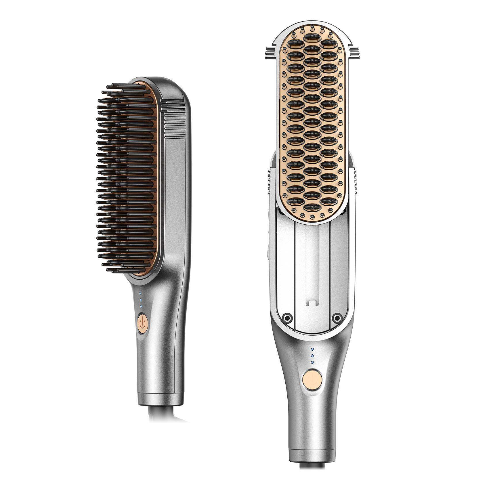 新品直发器卷发梳家用烫发棒美发造型迷你便携直发梳干湿两用