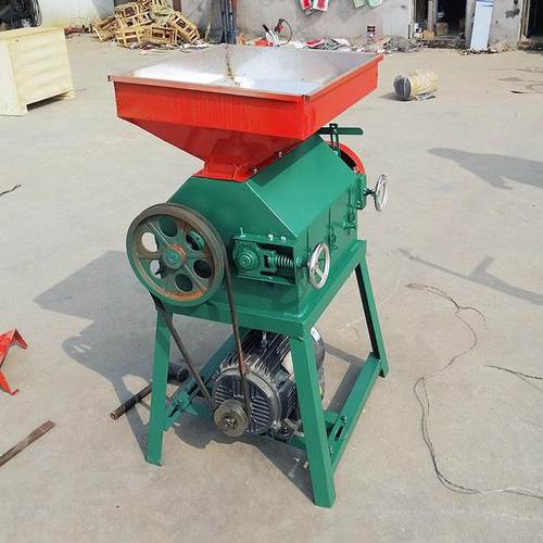 油坊花生粒磕瓣机 电动小麦玉米压扁机 对辊式花生破碎机