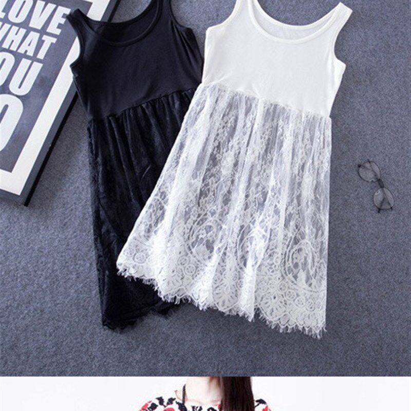 女士纯棉秋冬打底裙背心吊带内搭中长款纯棉大码连衣裙修身显瘦