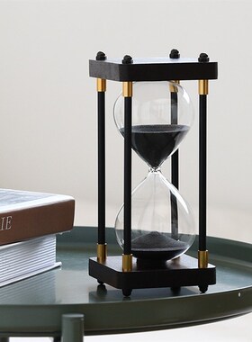 沙漏计时器儿童时间30半小时60分钟流沙瓶桌面装饰品轻奢家居摆件