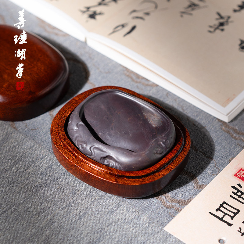 善琏湖笔砚台迷你老坑端砚精品端砚小砚台可研墨天然原石高档成人